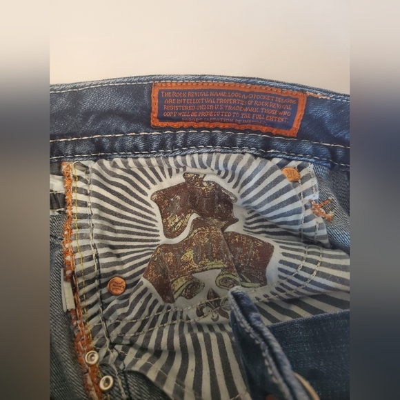 Rock Revival Women's Distressed Blue Skinny Jeans Size 29 - Picture 13 of 13